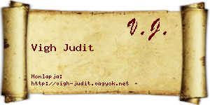 Vigh Judit névjegykártya